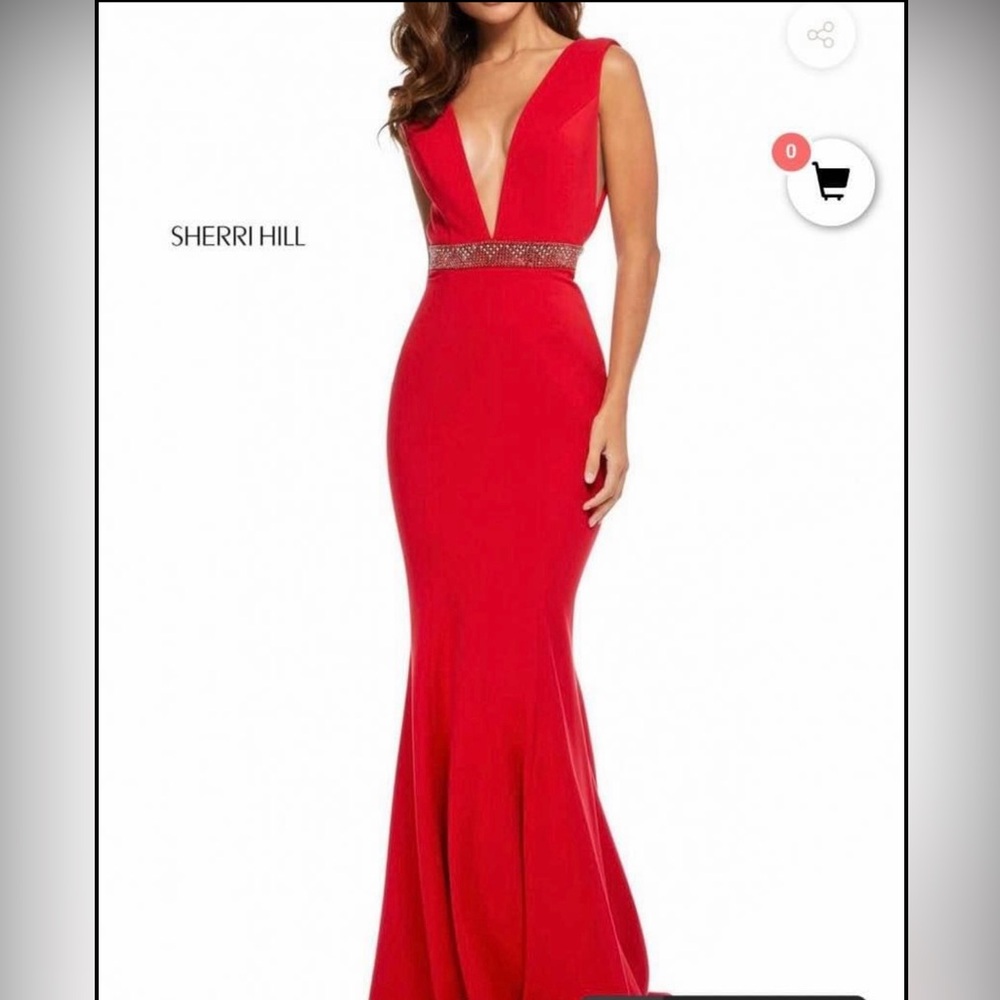 Sherri Hill Vibrant Red Prom Dress